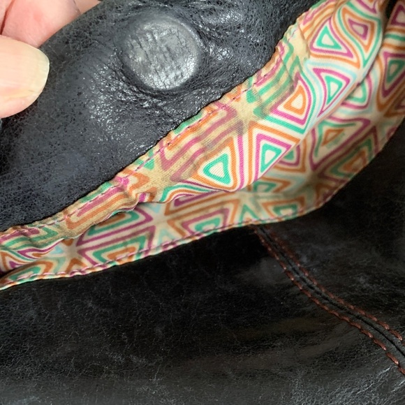 HOBO Black and Brown Leather Shoulder Bag - Picture 8 of 9